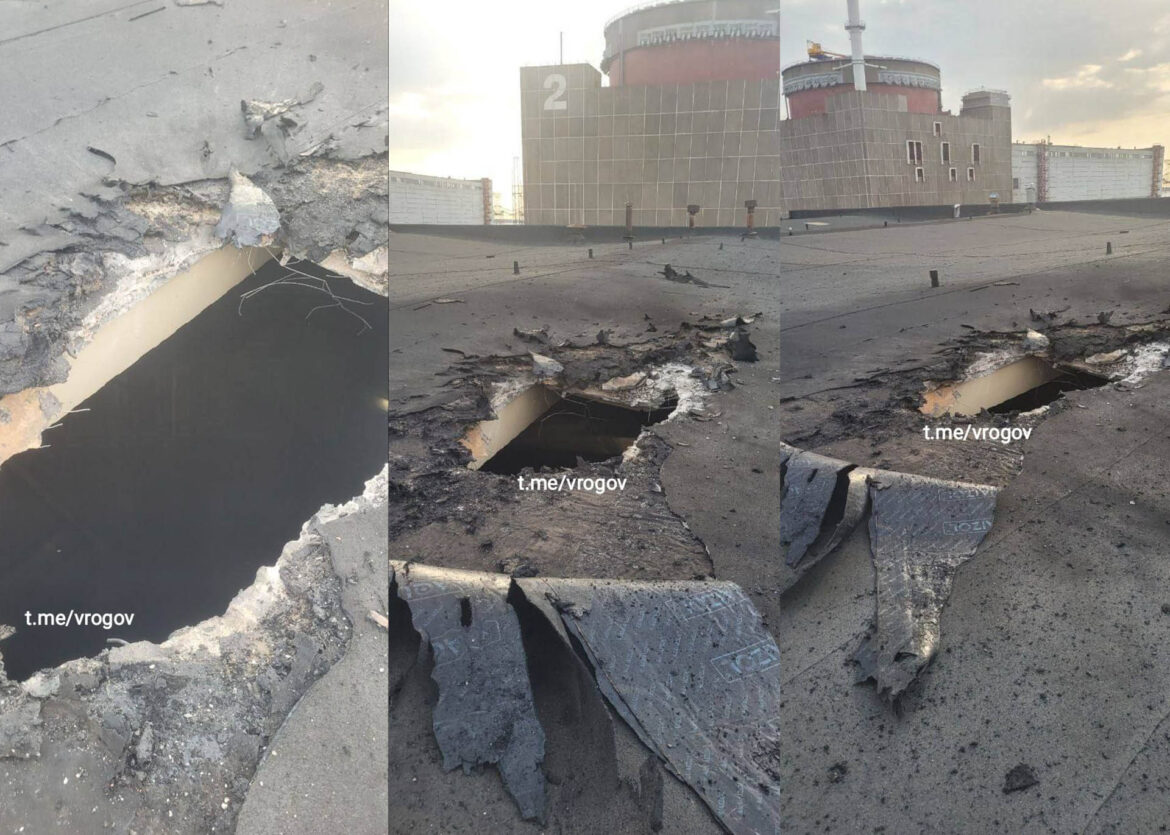 ВСУ повредили крышу Запорожской АЭС