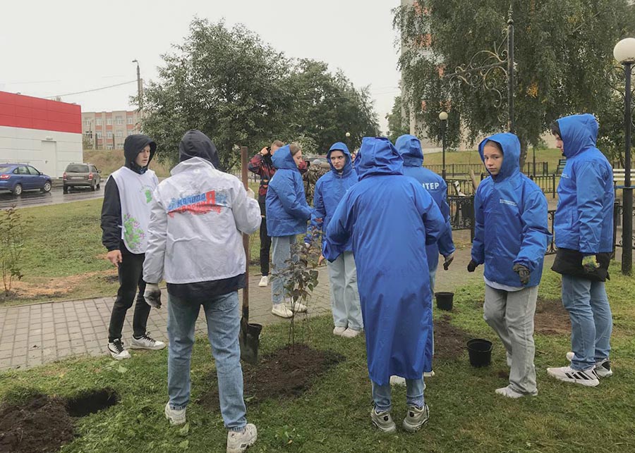 Волонтеры присоединились к акции в Клинцах «Сад Памяти»